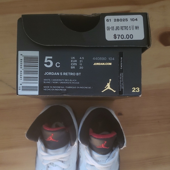 JORDAN 5 RETRO BT SIZE 5 - Picture 4 of 4
